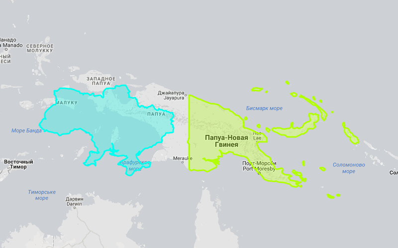 Украина и Папуа Новая Гвинея