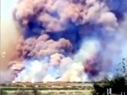 Опубликовано видео пожара на ракетном полигоне