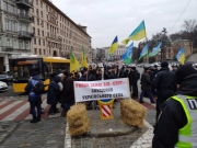 В центре Киева протестующие против рынка земли перекрыли улицы