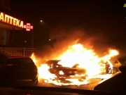 В Одессе ночью горело более 20 автомобилей
