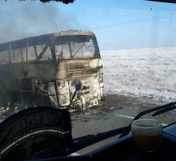 Власти Казахстана назвали возгорание автобуса несчастным случаем Власти Казахстана назвали возгорание автобуса несчастным случаем