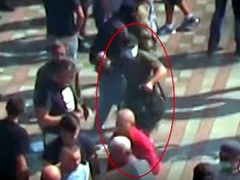 На видео зафиксирован человек, бросивший гранату в силовиков у Верховной Рады