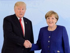 Трамп и Меркель обсудили ситуацию на Донбассе перед саммитом G20