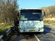 Под Севастополем на ходу загорелся рейсовый автобус с пассажирами