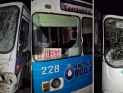 Обстрел ТТУ в оккупированной Горловке: повреждены 7 автобусов и 4 троллейбуса