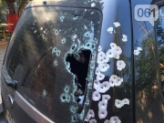 В центре Запорожья расстреляли внедорожник