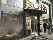 В Киеве на Крещатике горел магазин Roshen