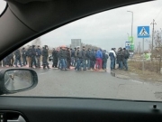 Во Львовской области сотни шахтеров перекрыли международную трассу