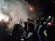 Нацкорпус забросал петардами дом Медведчука