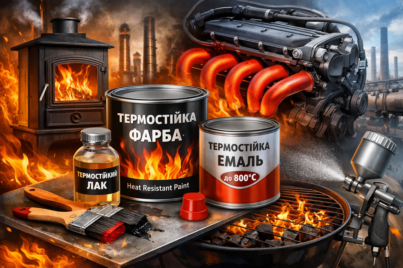 Високотемпературні лаки, емалі та фарби: що це, де і як використовуються