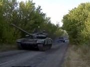 Колонна российских войск под Луганском