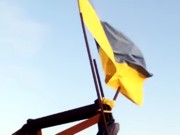 Над оккупированной Горловкой подняли флаг Украины