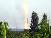 В Красногоровке горит газопровод