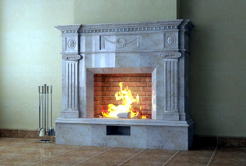Камин из мрамора – изюминка интерьера, которая добавит тепло, уют и комфорт помещению