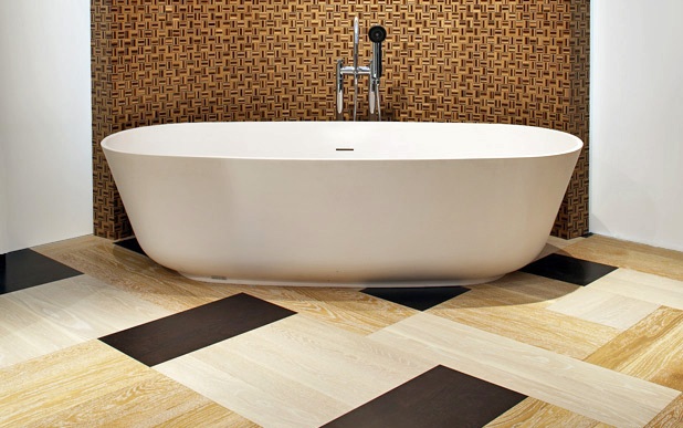 Напольная плитка в ванную: качество, дизайн, стиль
