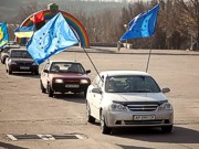 В Запорожье прошел автопробег в поддержку Евромайдана