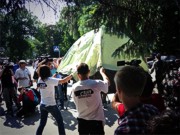 Активисты движения «Стоп цензуре!» демонтировали свою палатку из-под стен МВД