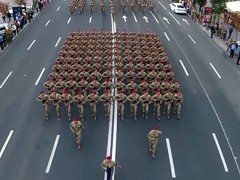 Репетиция парада в Киеве с высоты птичьего полета: опубликовано видео