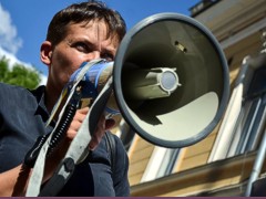 Под Администрацией президента прошел «митинг Савченко»