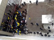 В Киеве «титушки» заблокировали Представительство Евросоюза в Украине
