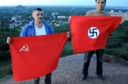 Донецкие шахтеры сожгли красные флаги