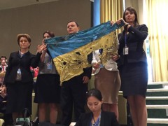 Украинская делегация устроила демарш во время выступления Путина в ООН