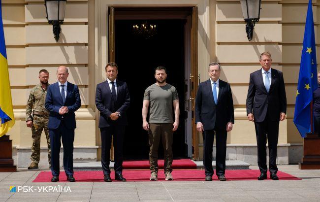 Лидеры трех крупнейших стран ЕС прибыли в Киев