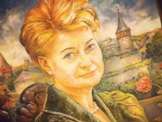 Украинский воин подарил президенту Литвы ее же портрет