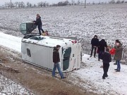 Микроавтобус с музыкантами группы «С.К.А.Й.» перевернулся в Запорожской области