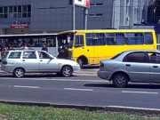 В Донецке КамАЗ с террористами врезался в маршрутку