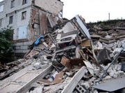 В Белой Церкви из-за оползня 8 гаражей превратились в руины