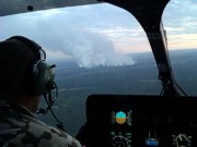 Пожар под Чернобылем: спасатели применили авиацию