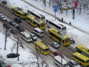 Рабочее утро Киева после снегопада: Пробки 10 баллов