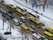 В центре Киева образовались 9-бальные пробки