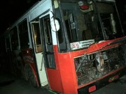 В Симферополе на остановке загорелся троллейбус
