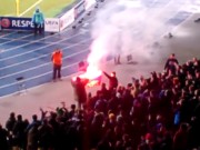Фанаты «Динамо» сожгли российский флаг